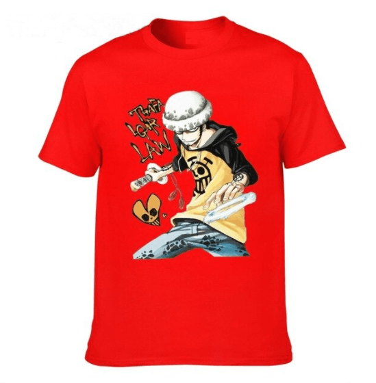 T-Shirt One Piece Trafalgar Law rouge