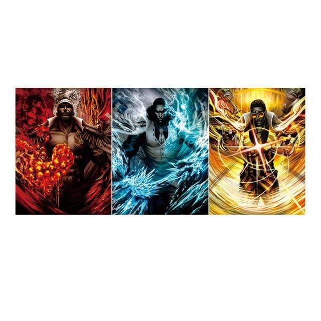 Lot De 3 Poster One Piece Les 3 Amiraux De La Marine Default Title