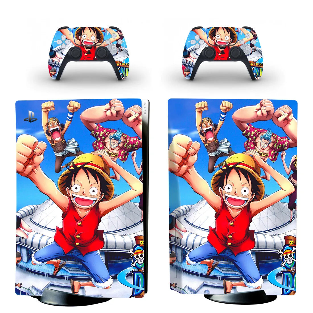 Stickers PS5 One Piece Luffy Franky & Usopp