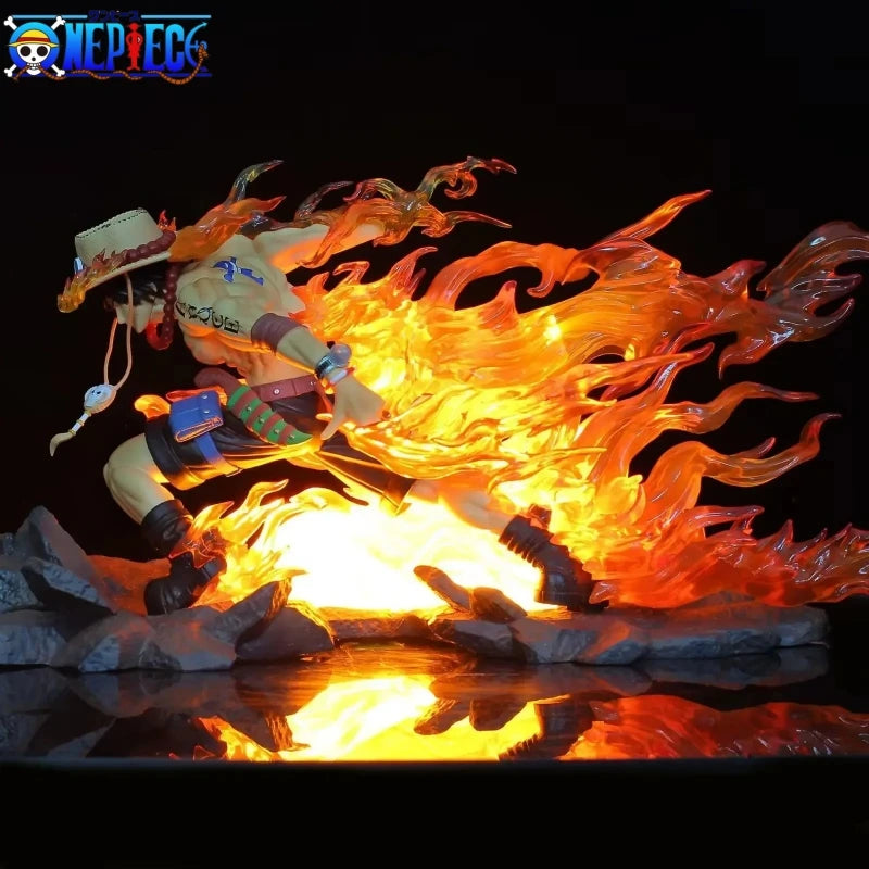 Figurine One Piece Portgas D Ace LED