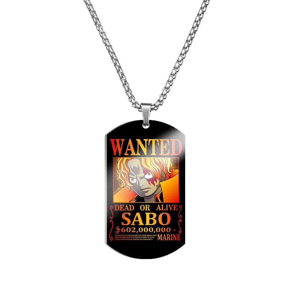 Collier One Piece Sabo Wanted
