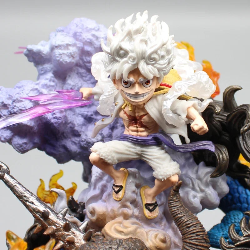 Figurine One Piece Luffy Contre Kaido Dragon