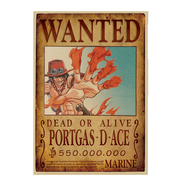 Poster Wanted Ace One Piece 