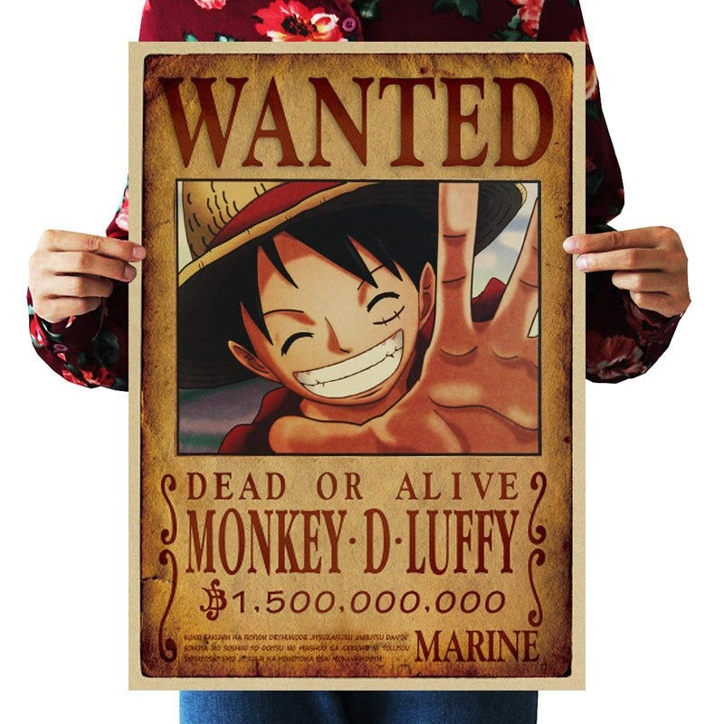 Poster One Piece Wanted Luffy