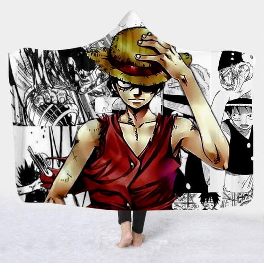 Plaid Manga One Piece Monkey D. Luffy Tout Doux sur Logeekdesign