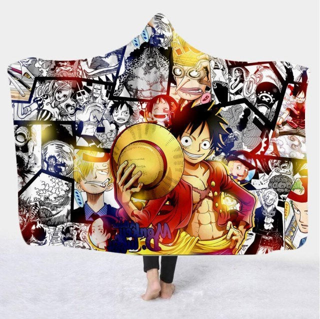 Plaid A Capuche One Piece Luffy Souvenirs