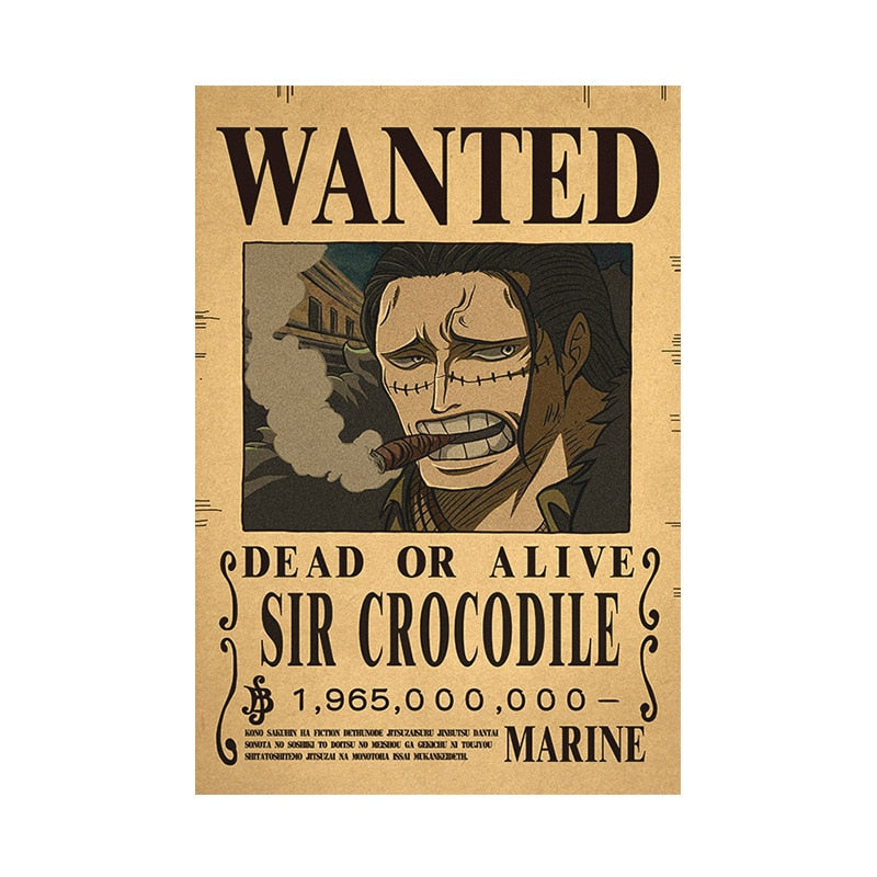 Poster One Piece Wanted Crocodile
