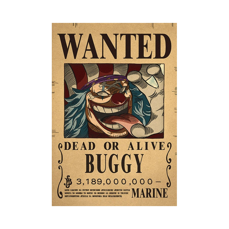Poster One Piece Wanted Buggy