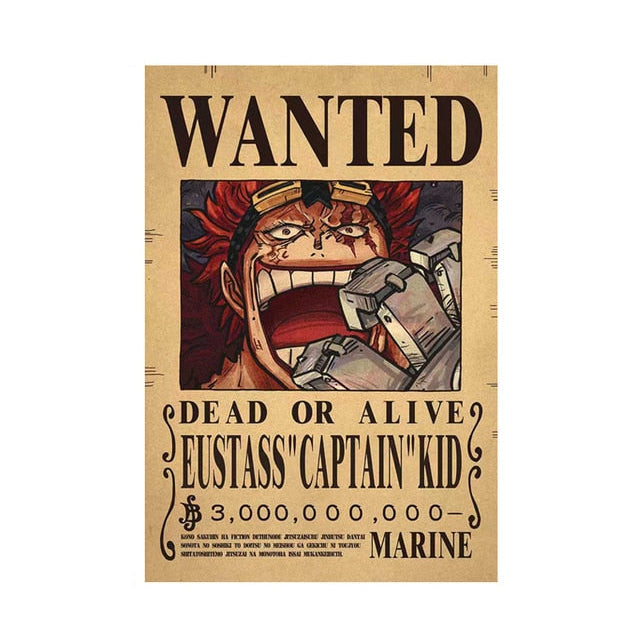 Poster One Piece Wanted Capitaine Kid