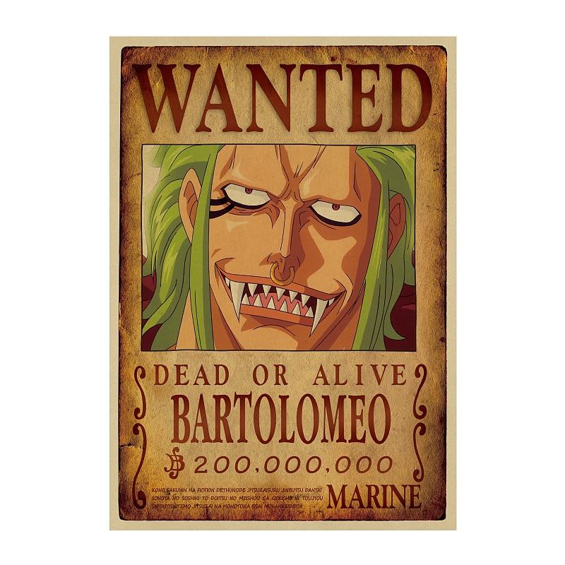 Poster Wanted Bartolomeo One Piece
