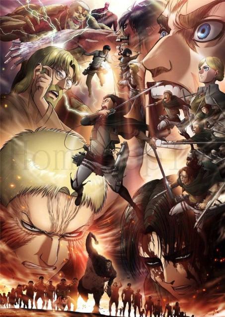 Poster Attaque des Titans  Levi et Eren