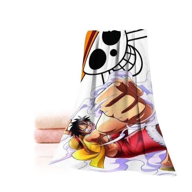 Serviette de Plage One Piece Coup de Poing de Luffy