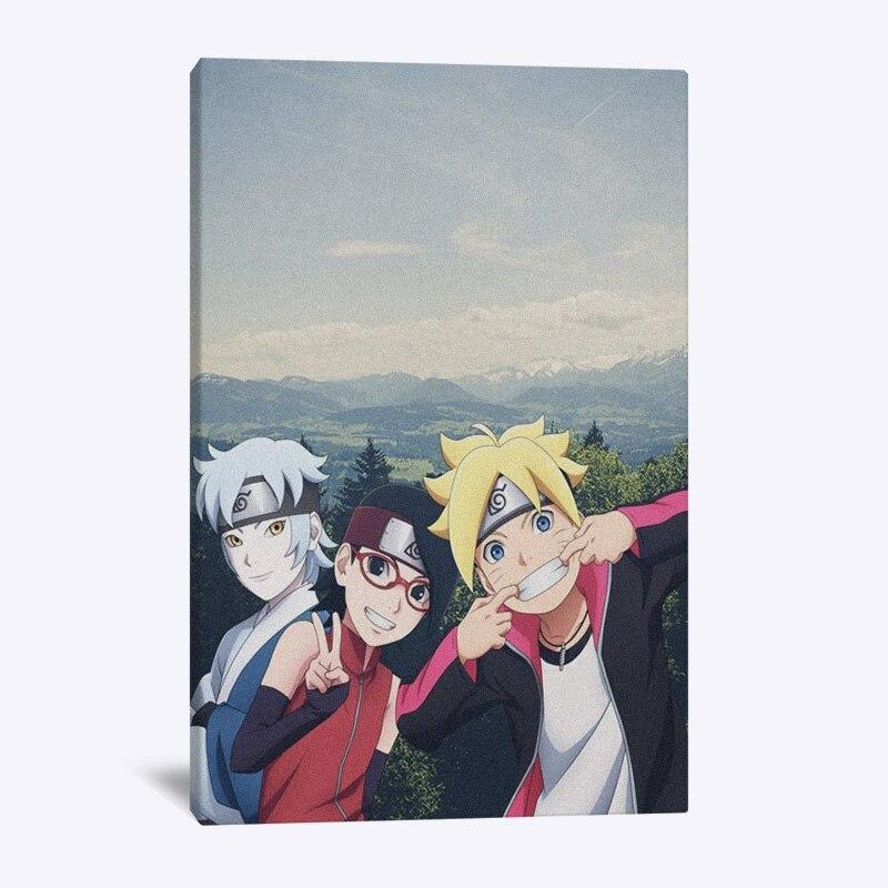 Tableau Naruto Boruto Sarada Mitsuki 