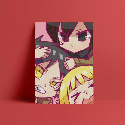 Attack on Titan Eren, Armin and Mikasa Chibi Painting