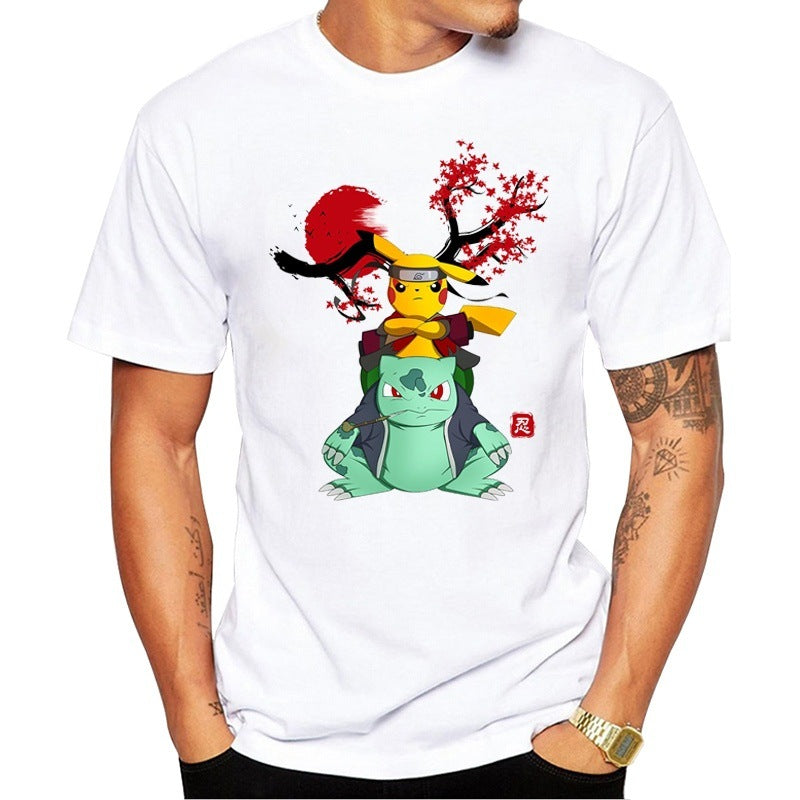 T-Shirt Naruto Pikachu Bulbizarre
