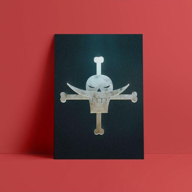 Tableau One Piece Jolly Roger de Barbe Blanche