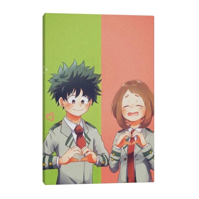 Tableau My Hero Academia Izuku et Ochaco