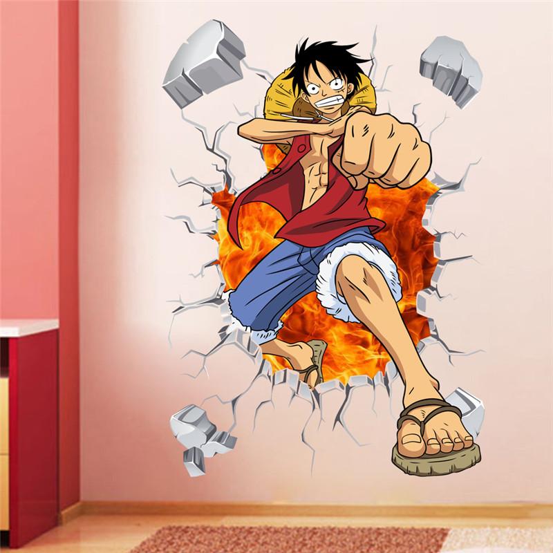One Piece Luffy Fight Wall Stickers