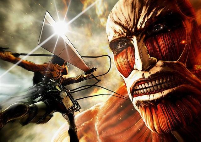 Poster Titan Colossal vs Eren