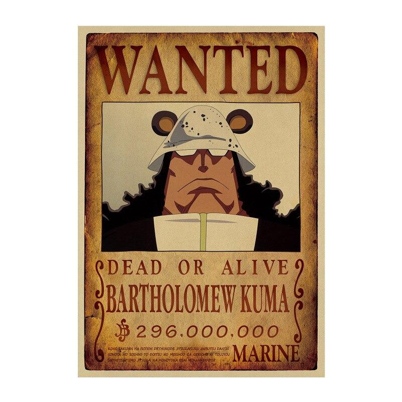 Poster Wanted Bartholomew Kuma One Piece